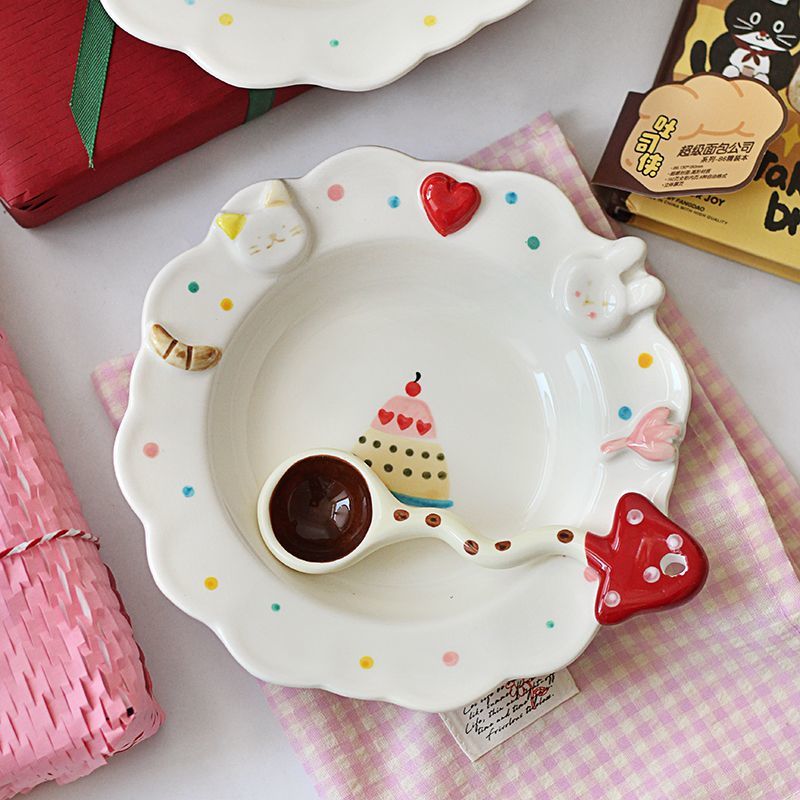 Cute Rabbit Cartoon Salad Plate