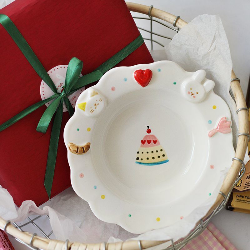 Cute Rabbit Cartoon Salad Plate