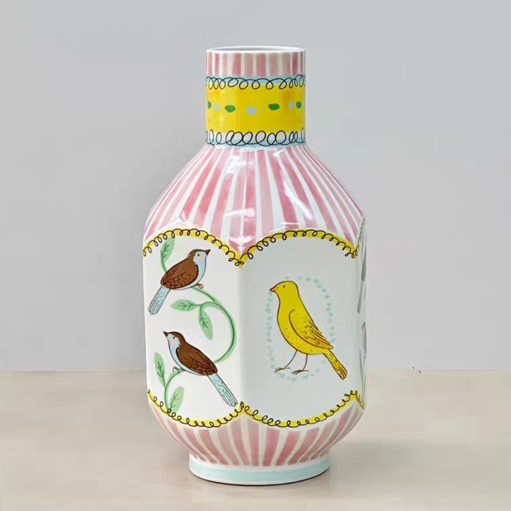The Nightingale Song Ceramic Vase