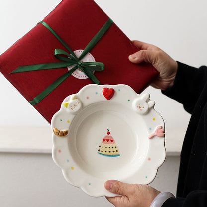 Cute Rabbit Cartoon Salad Plate