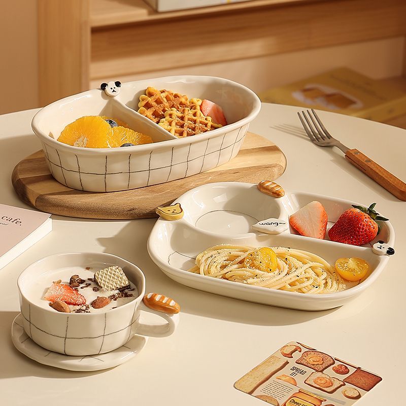 Cartoon button puppy ceramic tableware