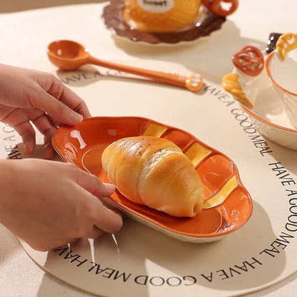 Creative Handmade Bread Ceramic Tableware